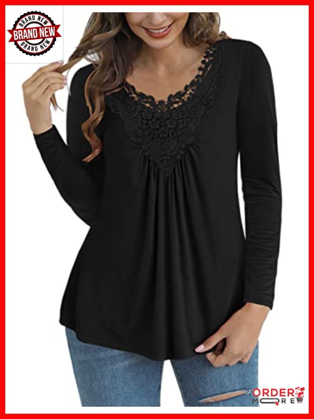Women's Plus Size Lace Crochet Tunic Blouse Short Sleeve Casual